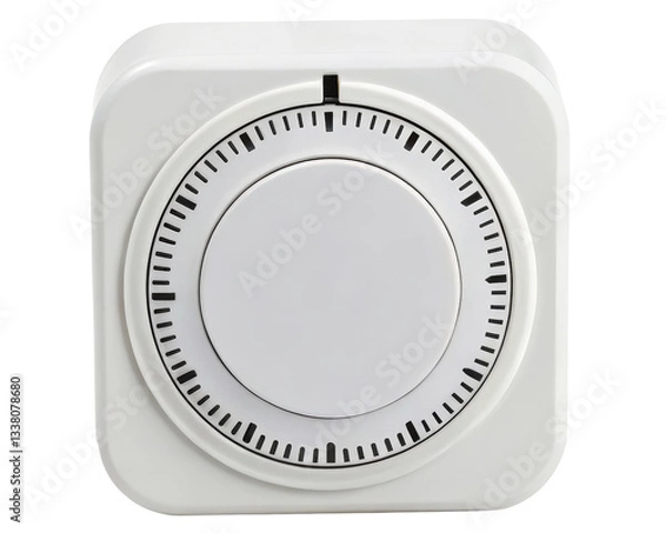 Fototapeta White round mechanical timer on a transparent background