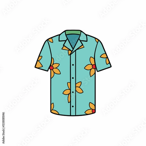 Obraz hawaiian shirt vector illustration