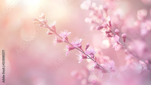 Obraz Soft Pink Cherry Blossoms – Dreamy Spring Bloom Background