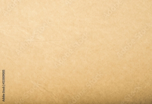 Fototapeta Крафт бумага текстура. Бежевая бумага. Мятая упаковочная бумага фон. 