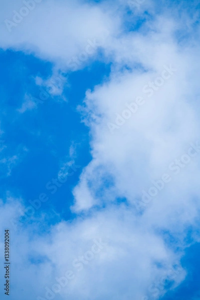 Fototapeta beautiful blue sky with clouds background.Sky clouds.Sky with clouds weather nature cloud blue.