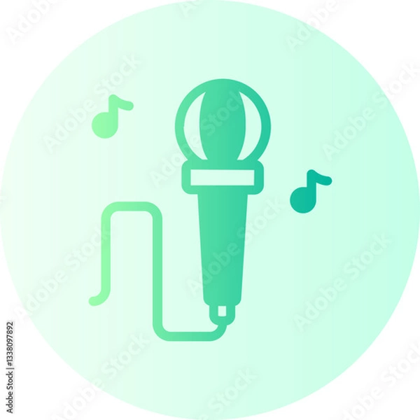 Fototapeta Microphone gradient icon