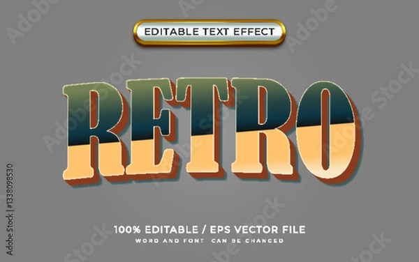 Obraz Retro Cartoon Editable Text Effect