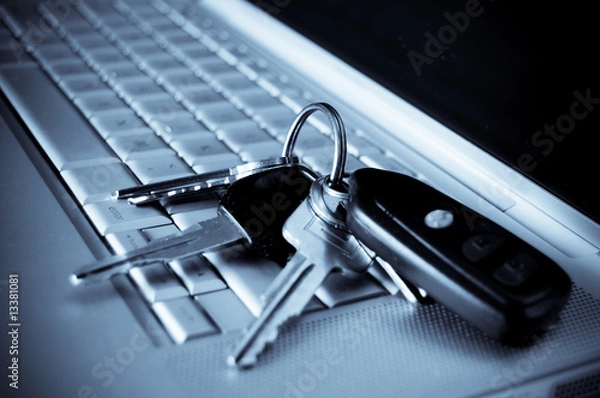 Obraz Keys on laptop