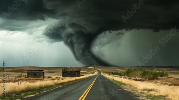 Obraz storm over the road