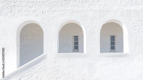 Obraz white window in a white wall