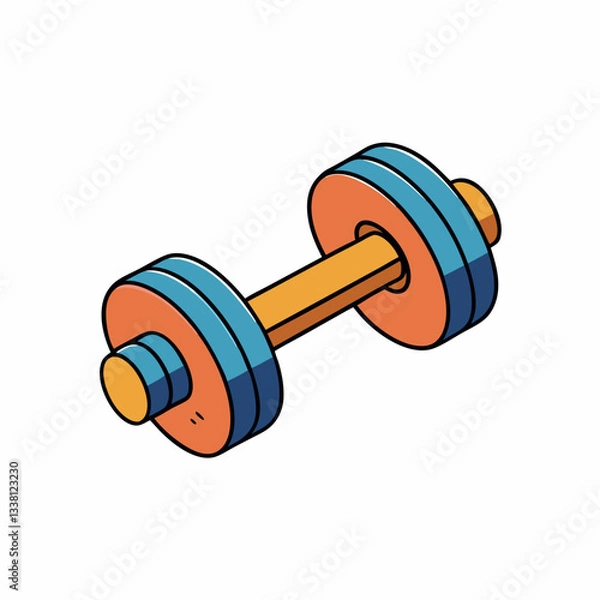 Obraz dumbbells isolated on white