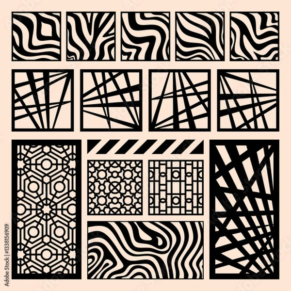 Fototapeta Harmonic Blend of Organic and Geometric Patterns: A Visual Symphony of Abstract Art