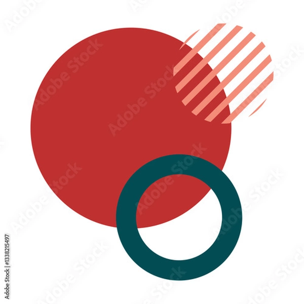 Fototapeta Geometric Circle Memphis