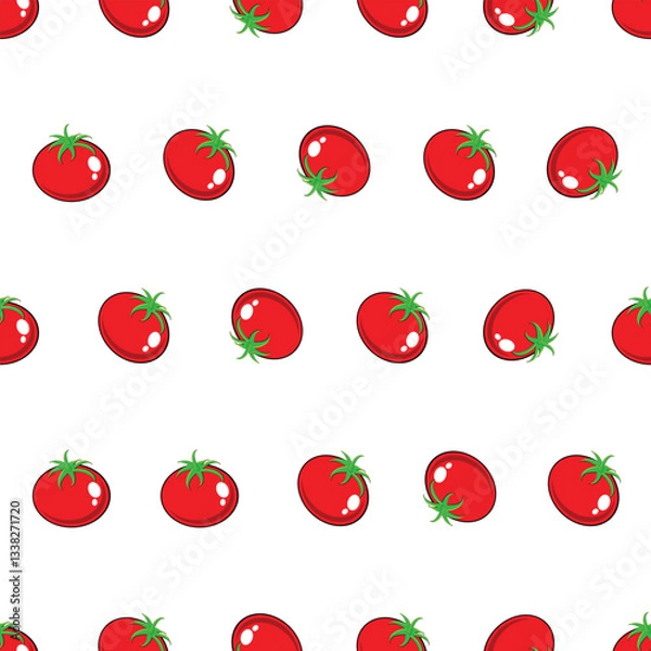 Fototapeta stock vector tomato pattern on white background