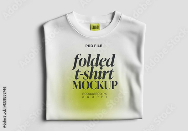 Obraz Folded T-Shirt Mockup