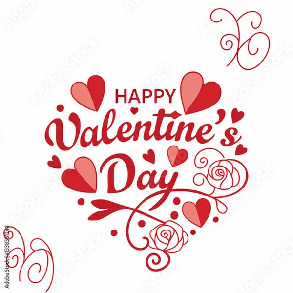 Obraz Abstract Happy Valentine's day elegant background