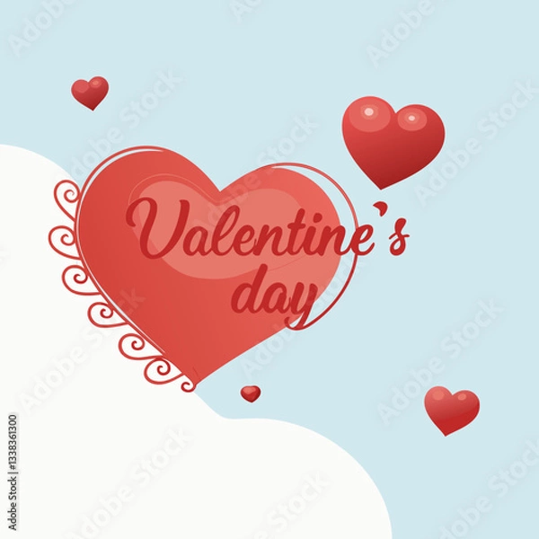 Obraz Abstract Happy Valentine's day elegant background