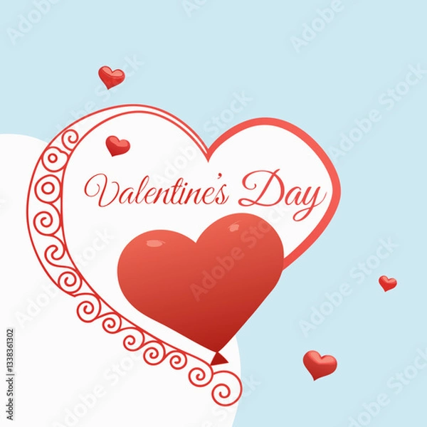 Obraz Abstract Happy Valentine's day elegant background