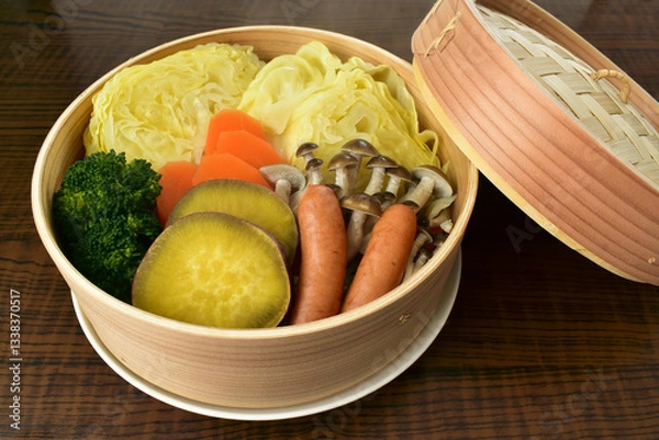 Obraz せいろと蒸し野菜