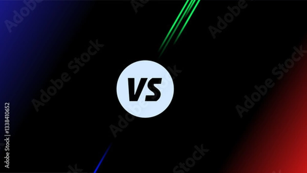 Obraz Red blue glow versus transition screen