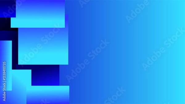 Obraz Blue green overlay squares over blue green gradient background