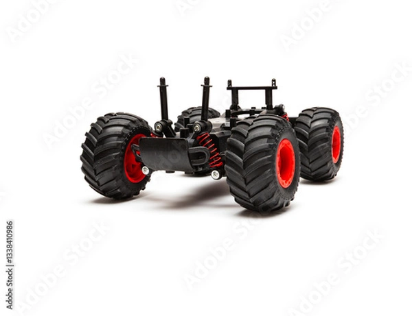 Fototapeta radio controlled car isolated on white background