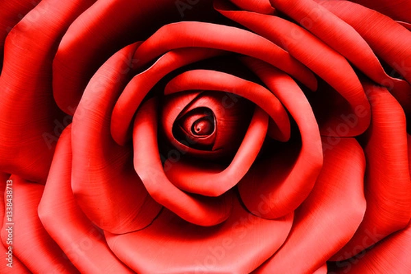 Fototapeta Red Rose - Top view fresh single blooming flower in the garden - image for valentine love concept  , Floral backdrop and beautiful detail  