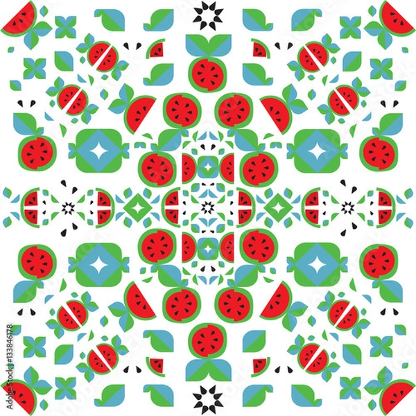 Obraz Watermelon vector pattern