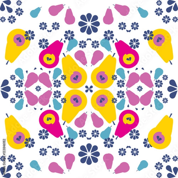 Fototapeta Pear vector pattern