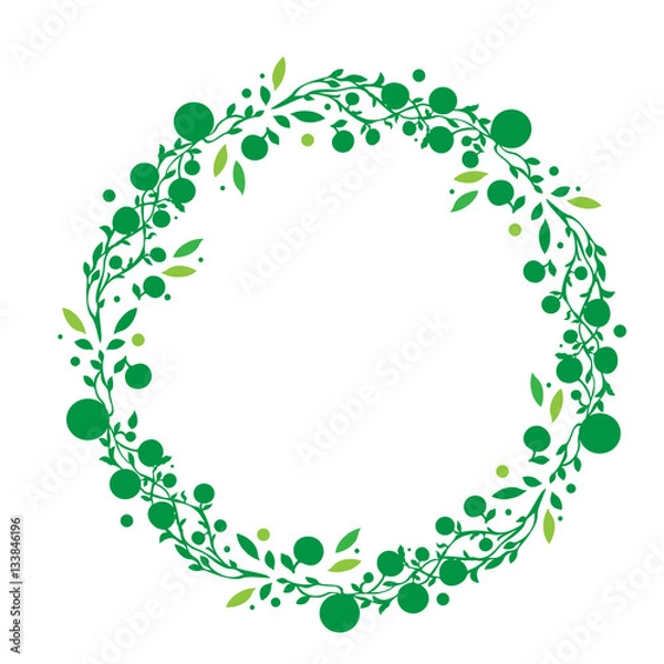 Obraz berries round vector frame