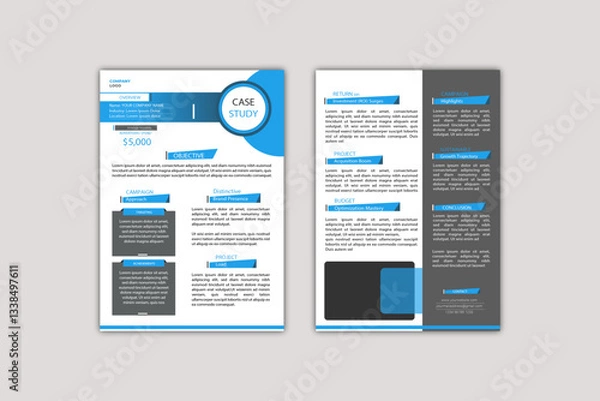 Obraz Professional case study company brochure template design