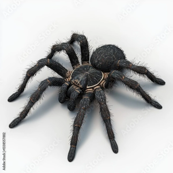Obraz Realistic 3D Model of a Tarantula Spider with Detailed Texture and Lifelike Appearance for Educational or Creative Use