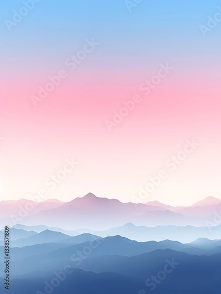 Fototapeta Pink sky and clouds