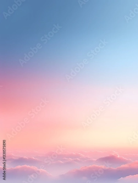 Fototapeta Pink sky and clouds