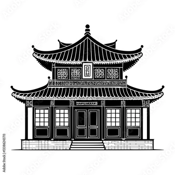 Obraz chinese temple building