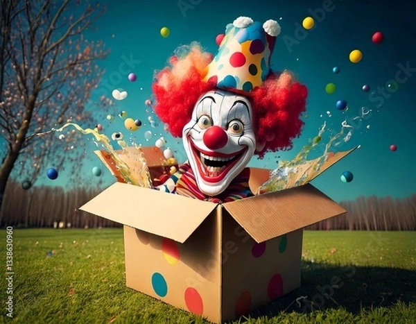 Obraz clown in the sky