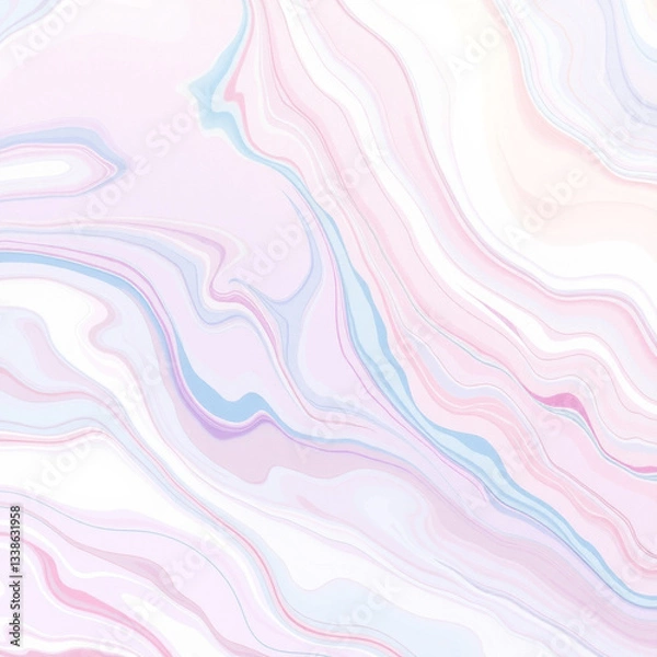 Fototapeta Soft Pastel Marble Texture with Flowing Patterns
