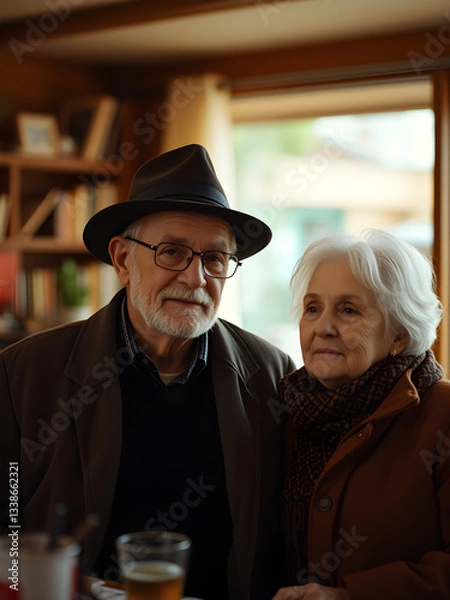 Obraz happy senior couple