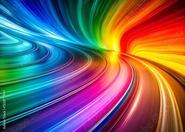 Fototapeta Vibrant Rainbow Texture: Abstract Organic Modern Transportation Background