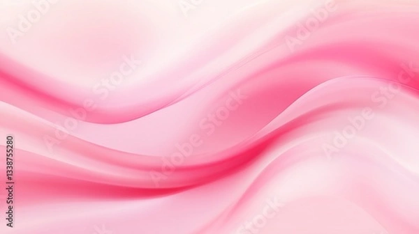 Fototapeta Abstract pink and white flowing gradient background with smooth waves
