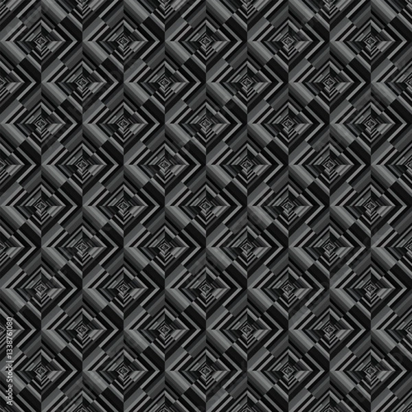 Fototapeta Seamless Vector Illustration Dark Zigzag Pattern