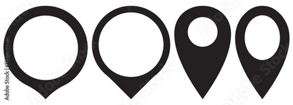 Fototapeta Black Icons Representing Vertical and Wide Locations