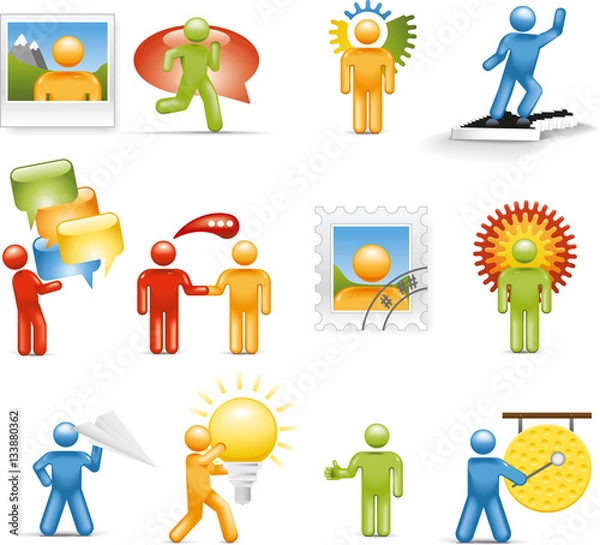 Obraz Communication Media Icon Set