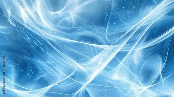 Fototapeta an image representing harmony through soft blue shapes.