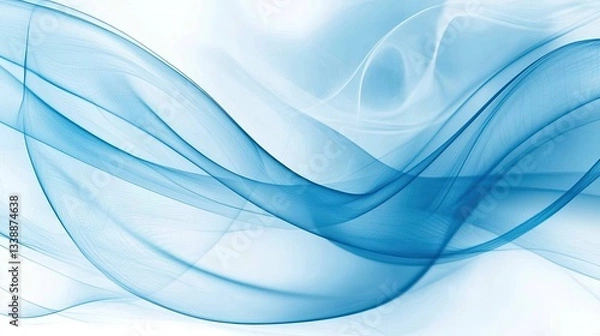 Fototapeta an image representing harmony through soft blue shapes.