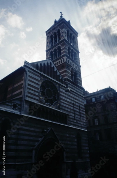 Obraz View of St. Paul's Within the Walls, also known as the American Church in Rome. It was the first Protestant church to be built in Rome