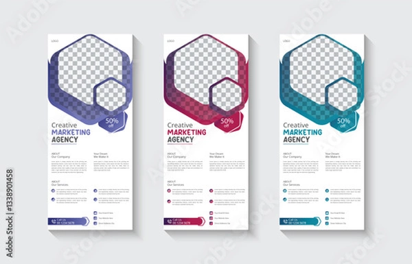 Obraz Corporate Roll-Up Banner Design pull-up banner and x banner,