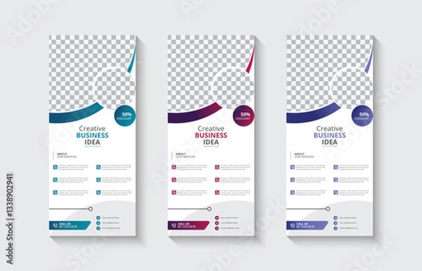 Obraz Corporate Roll-Up Banner Design pull-up banner and x banner,