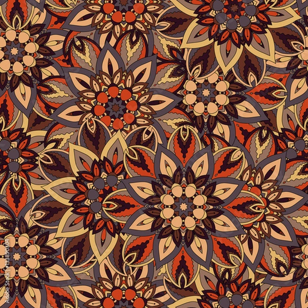 Obraz Ornate floral seamless texture, endless pattern with vintage mandala elements.