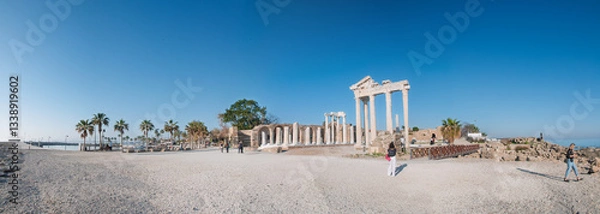 Fototapeta Temple of Apollo and Athena in Side, Antalya.