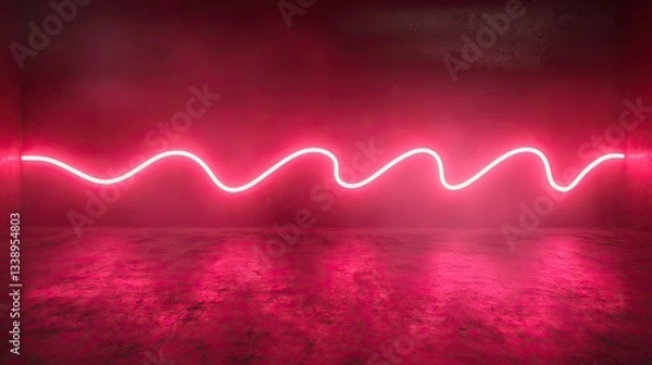 Fototapeta an abstract representation of neon red lights.