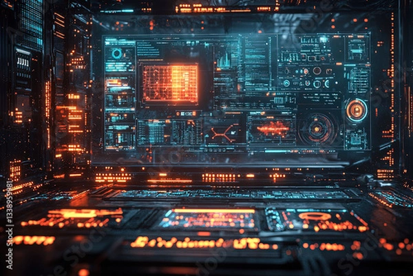 Fototapeta Innovating Tomorrow: High-Tech Editorial Photography