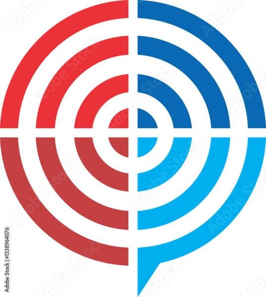 Fototapeta target navigation position icon vector. target with arrow