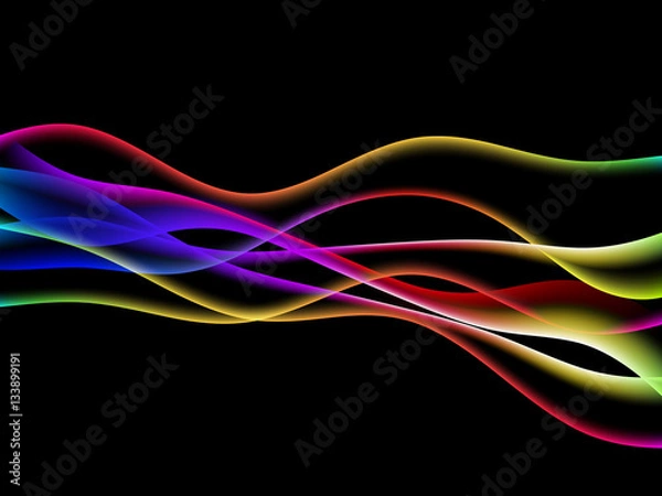 Obraz dinamyc flow, stylized  waves, vector